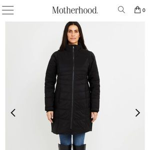 Motherhood maternity jacket, sides unzip to allow for baby bump growth!